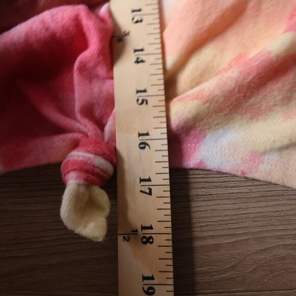 NWT Love Fire Butter Yellow & Pastel Pink Cardigan Crew Neck Cropped Size XL - Picture 13 of 14